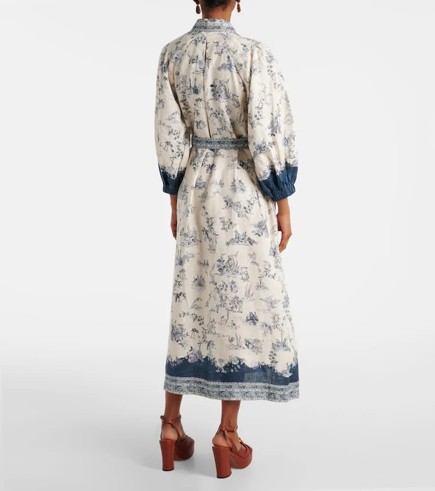 Alemais Casa printed shirt midi dress
