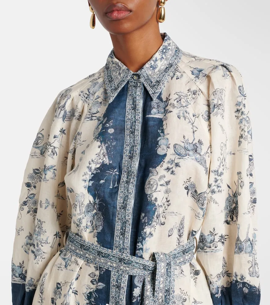 Alemais Casa printed shirt midi dress