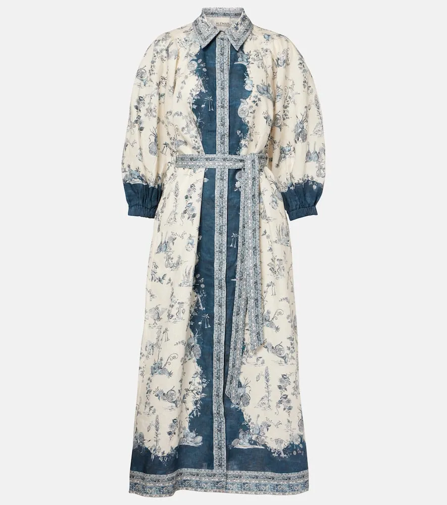 Alemais Casa printed shirt midi dress