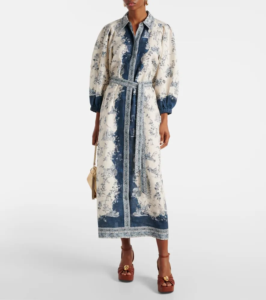Alemais Casa printed shirt midi dress