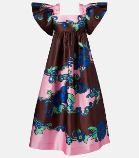 Alemais Floral off-shoulder satin maxi dress