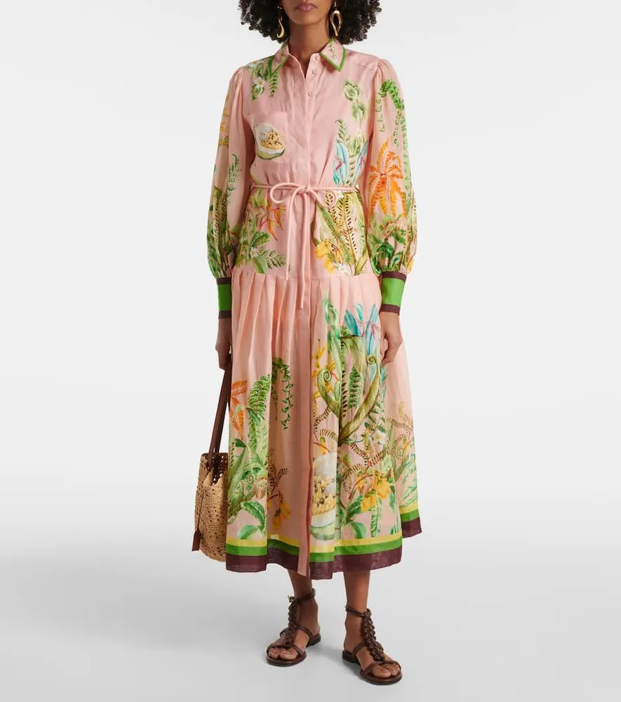 Al√É¬©mais Papaya printed shirt dress