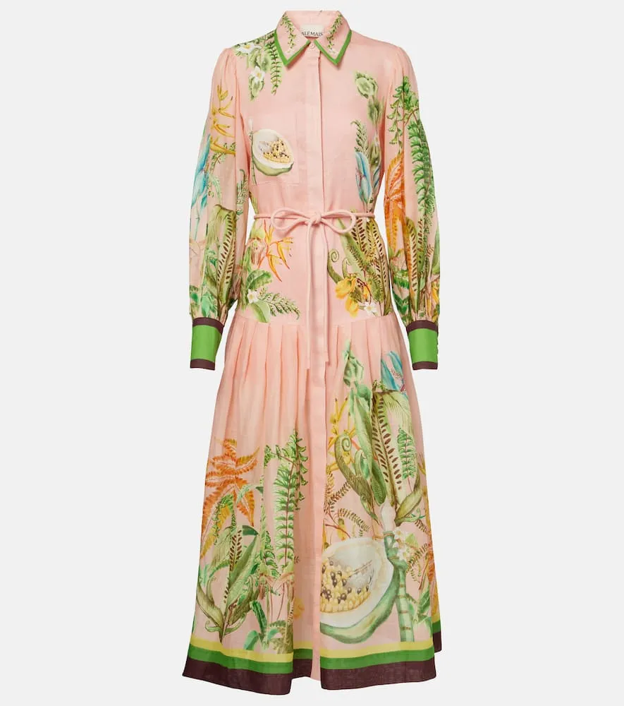 Al√É¬©mais Papaya printed shirt dress