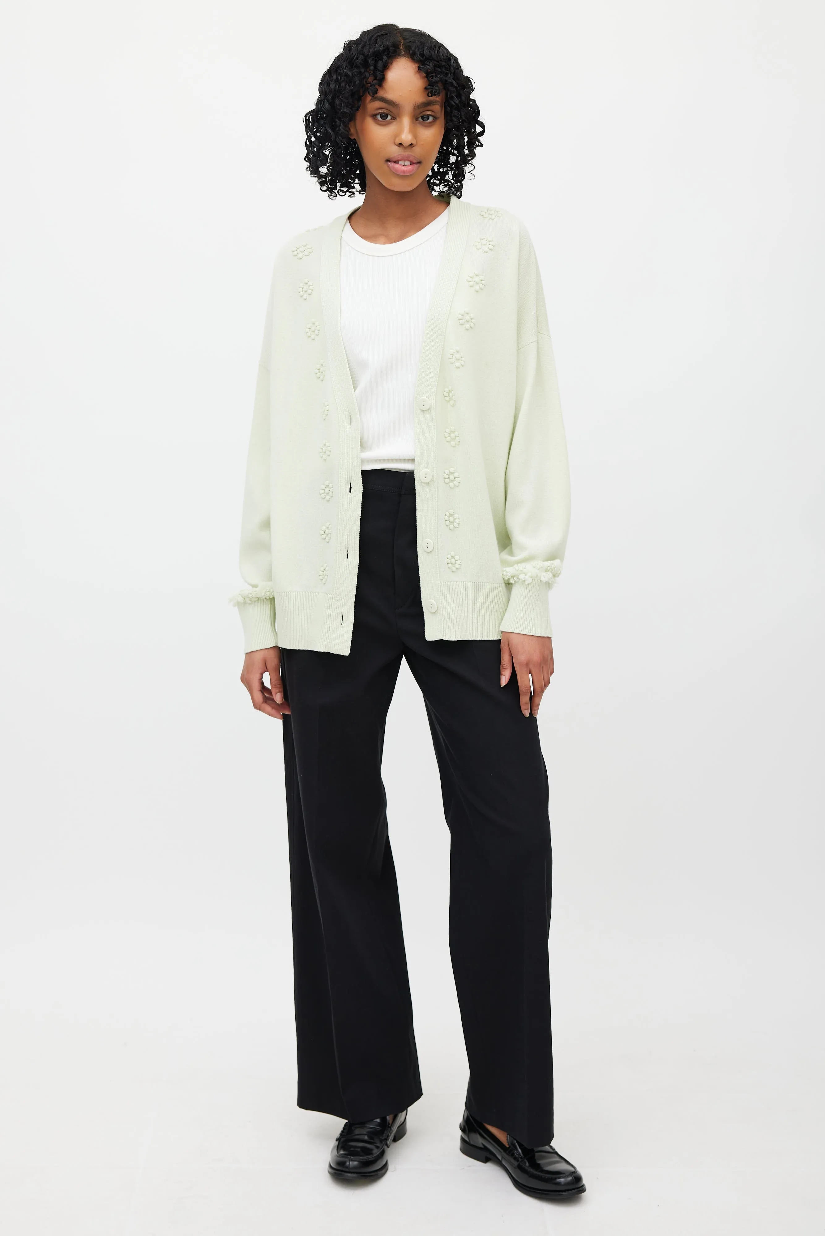 Black Wide Leg Steve Trouser