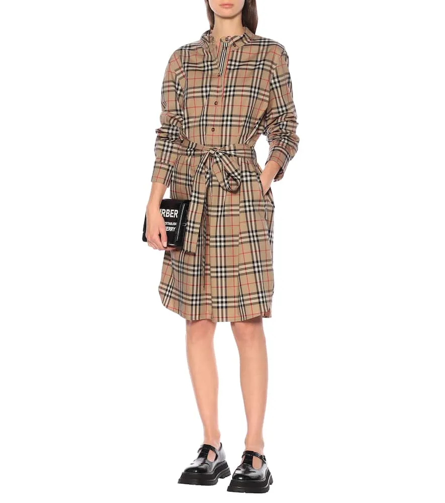 Burberry Vintage Check stretch-cotton shirt dress