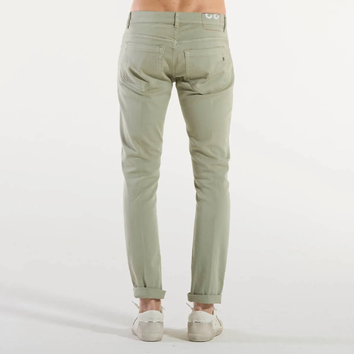Dondup jeans george denim verde elasticizzato