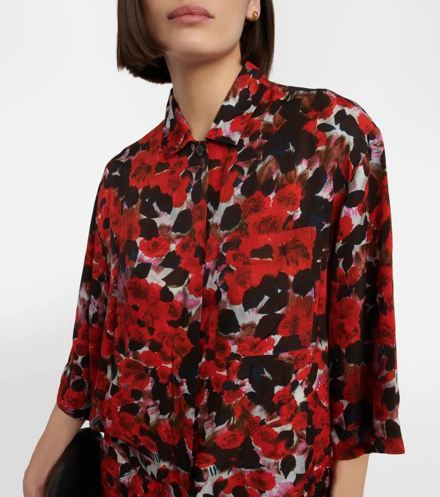 Dries Van Noten Floral shirt dress