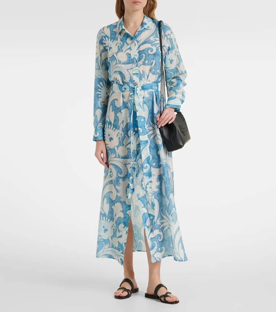 Etro Paisley cotton and silk shirt dress