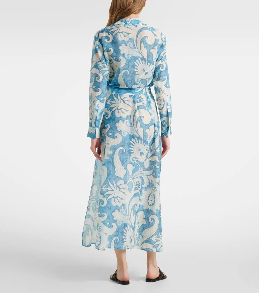 Etro Paisley cotton and silk shirt dress