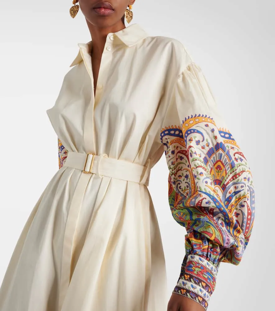 Etro Paisley cotton poplin shirt dress