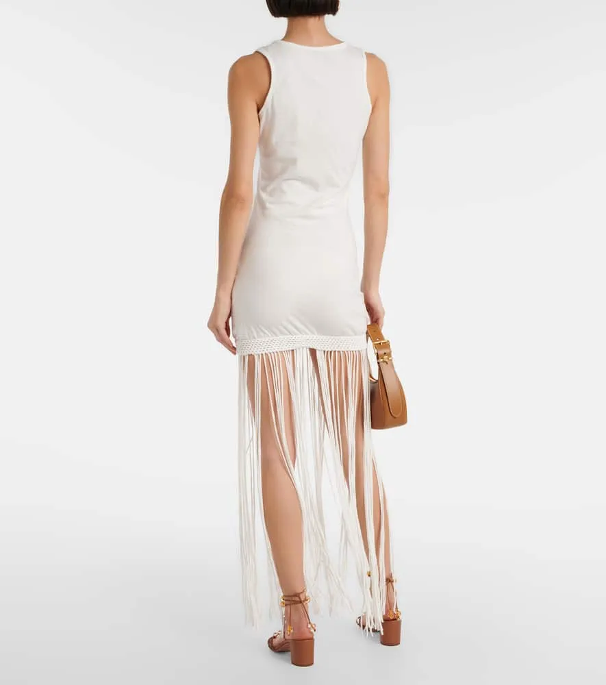 Faithfull Maceio fringed cotton minidress
