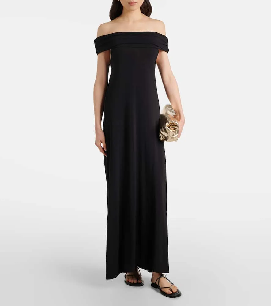 Faithfull Sofie off-shoulder jersey maxi dress