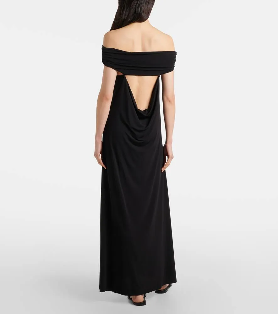 Faithfull Sofie off-shoulder jersey maxi dress