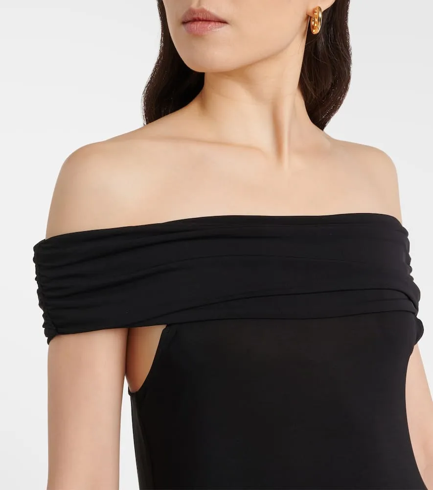 Faithfull Sofie off-shoulder jersey maxi dress