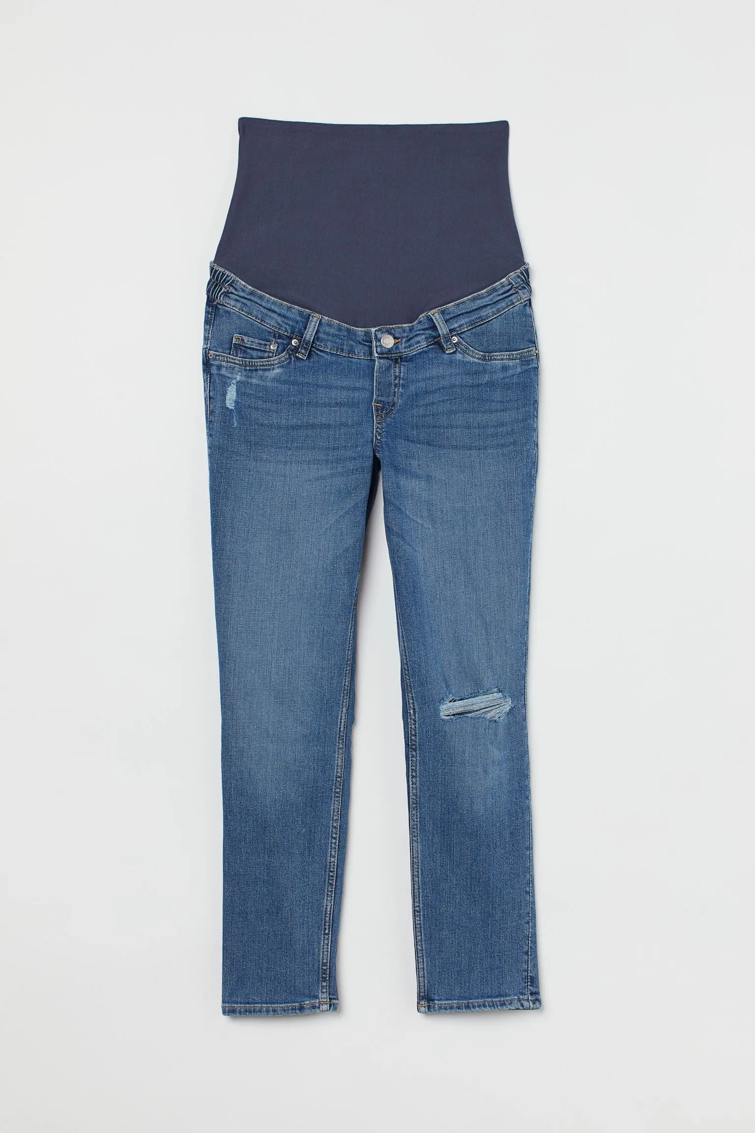 Famous Store Maternity Mom Ankle Jeans Blue