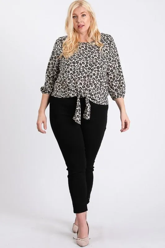 Flowery Bottom Tie Shirt