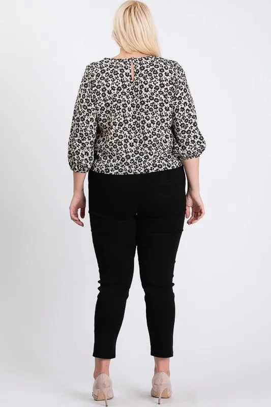 Flowery Bottom Tie Shirt