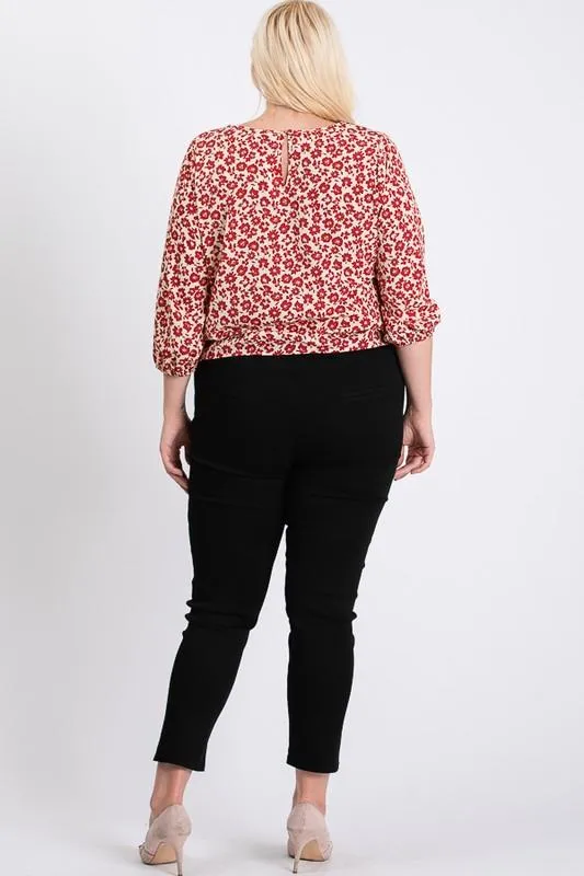 Flowery Bottom Tie Shirt