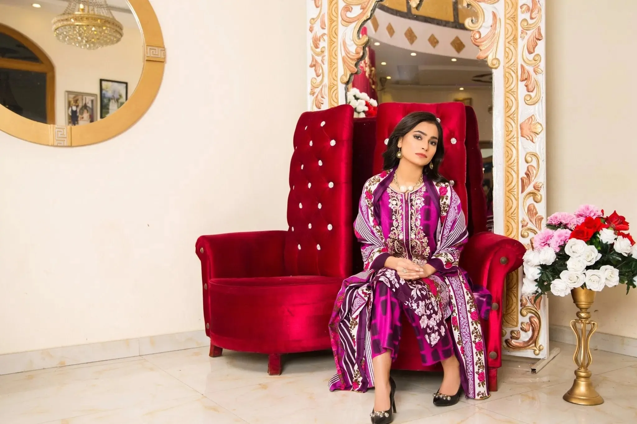 IshDeena Pakistani Salwar Kameez Indian Dresses for Women Ready to Wear Embroider Merino