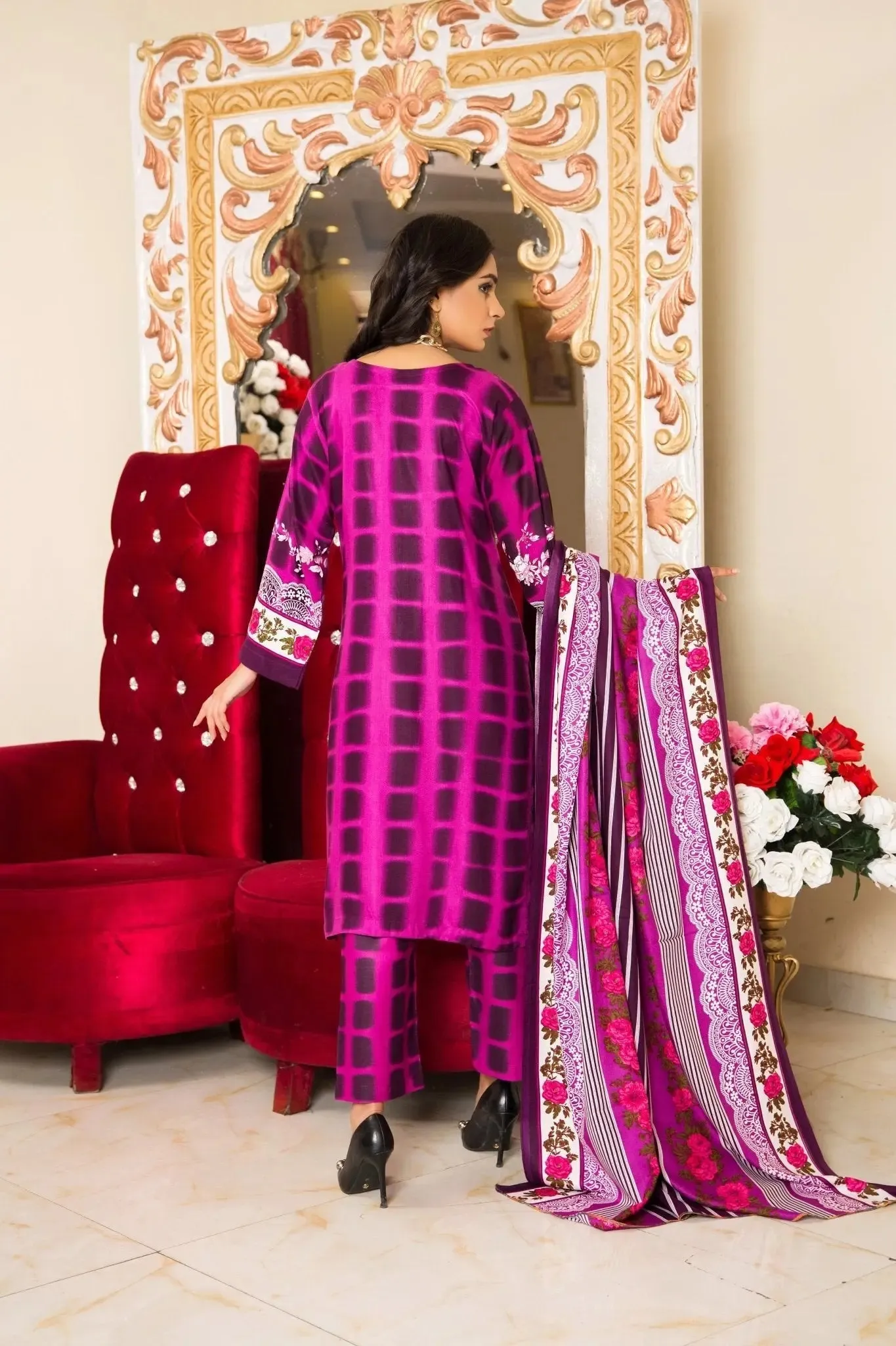 IshDeena Pakistani Salwar Kameez Indian Dresses for Women Ready to Wear Embroider Merino