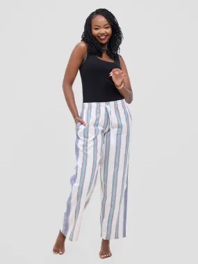 KIKOY YOGA PANTS IN MULTICOLOUR STRIPE