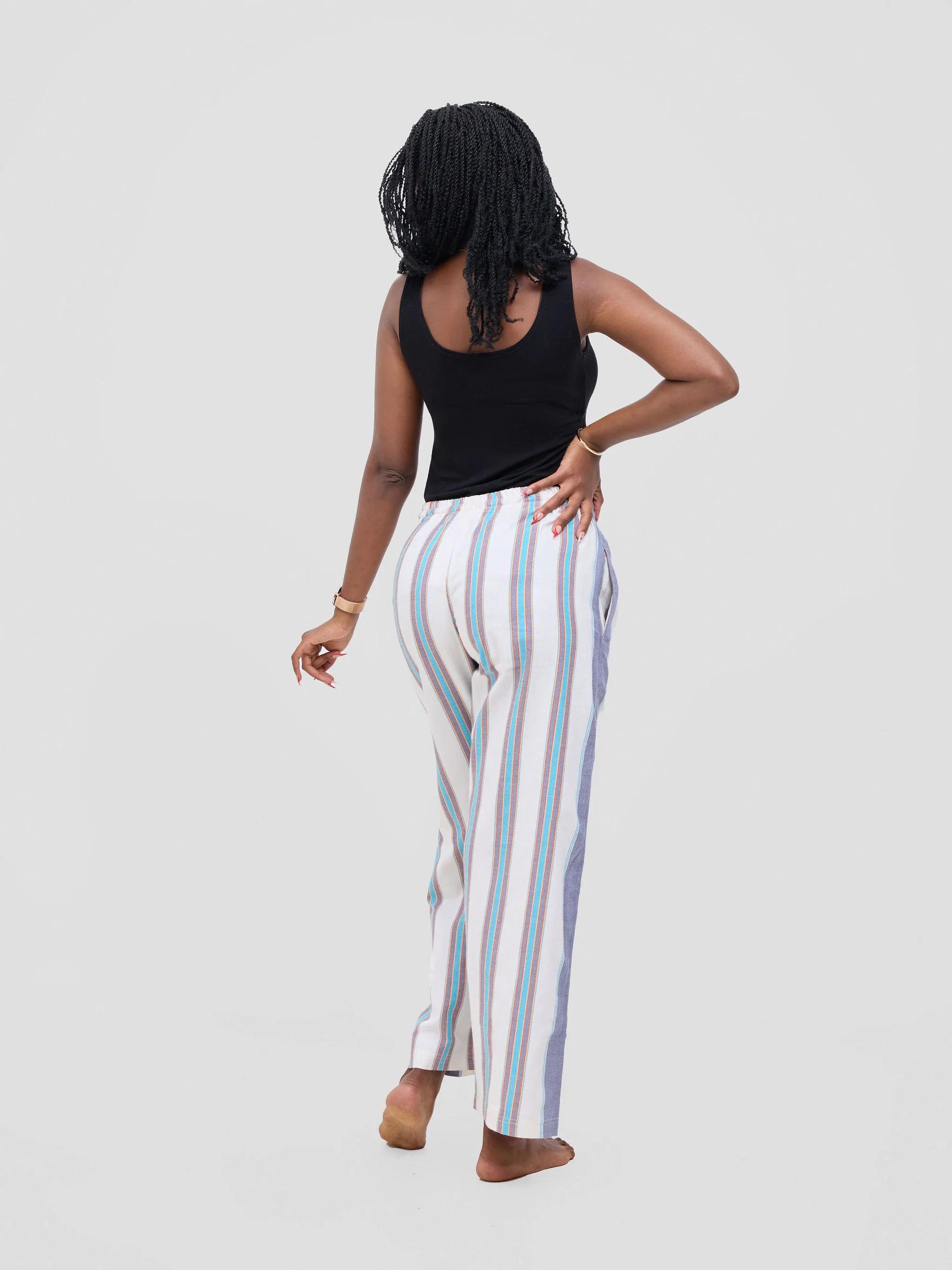 KIKOY YOGA PANTS IN MULTICOLOUR STRIPE