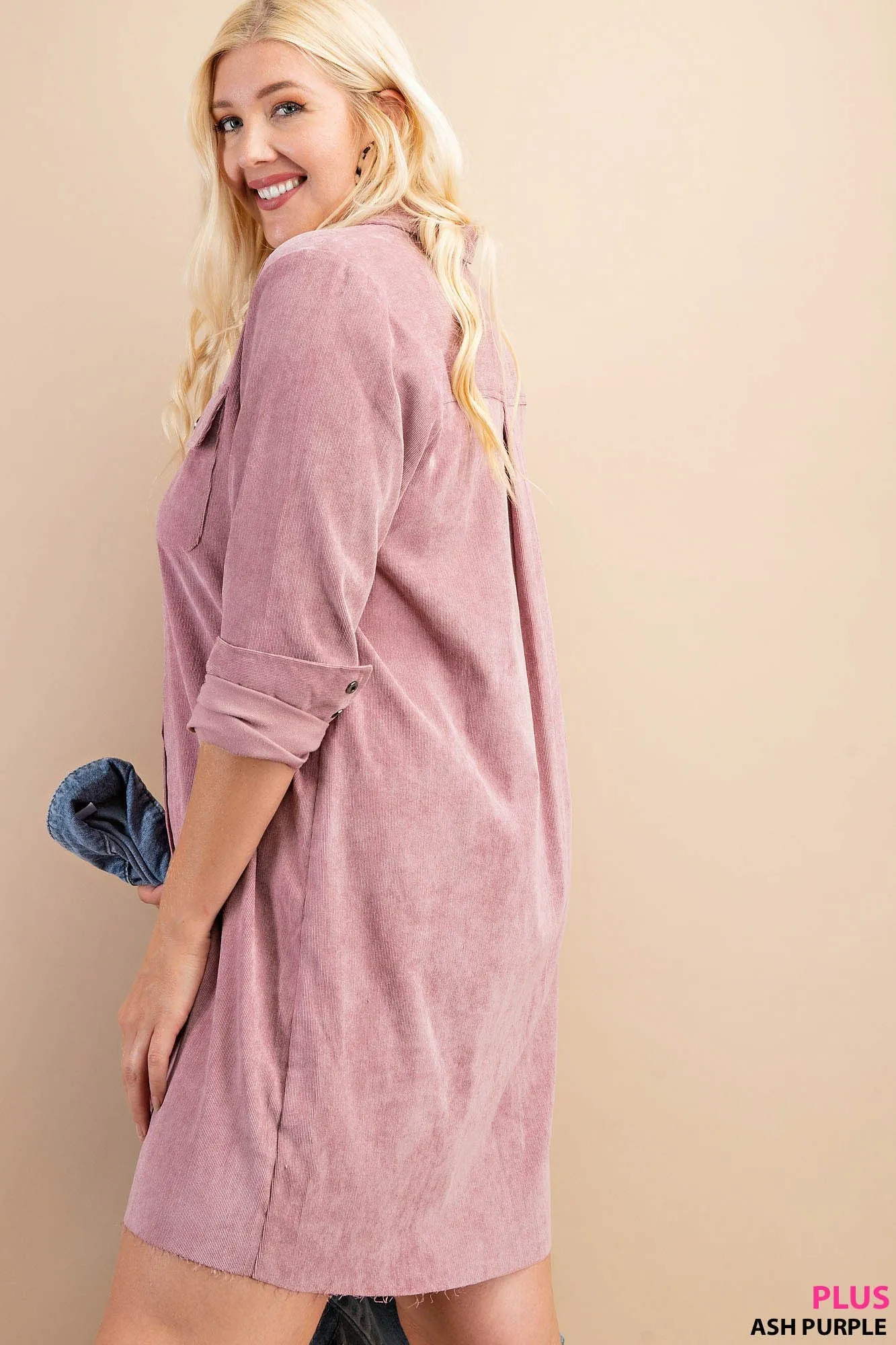 Kori America Corduroy Shirt Dress