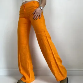 Linen Orange Trousers - XS