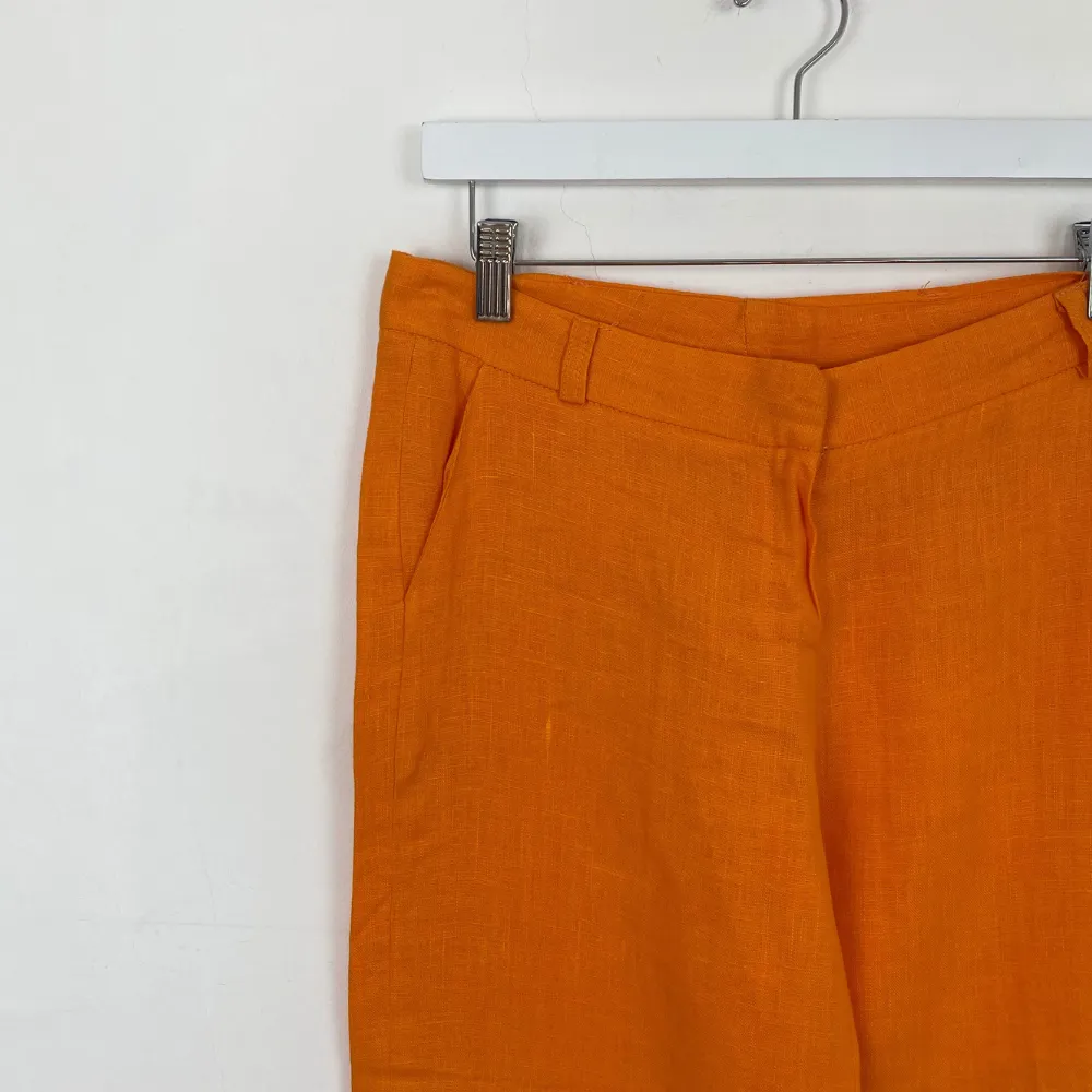 Linen Orange Trousers - XS