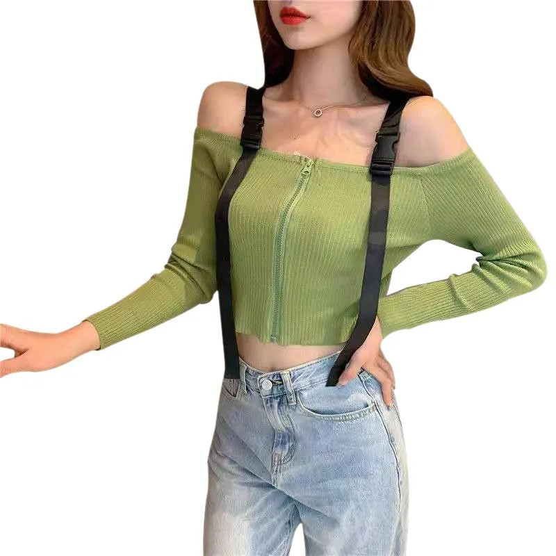 Long Sleeve Knit Top Short