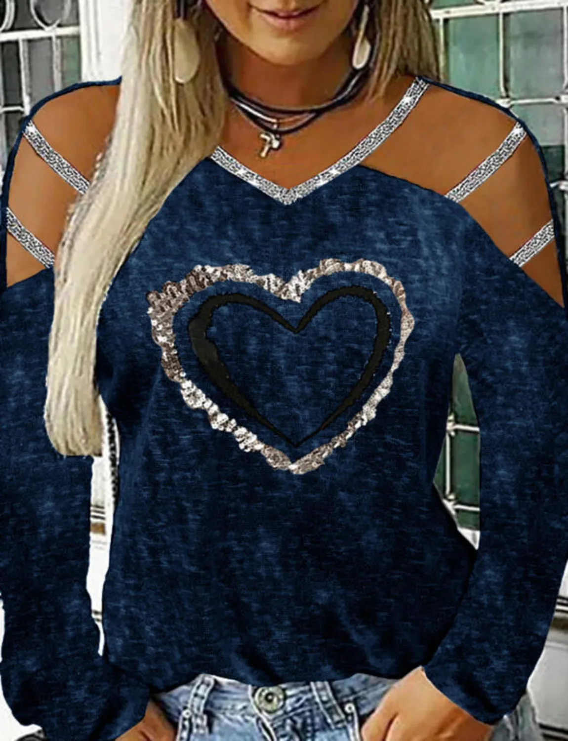 Long Sleeve Off Shoulder T-Shirt Casual Sexy Blouses