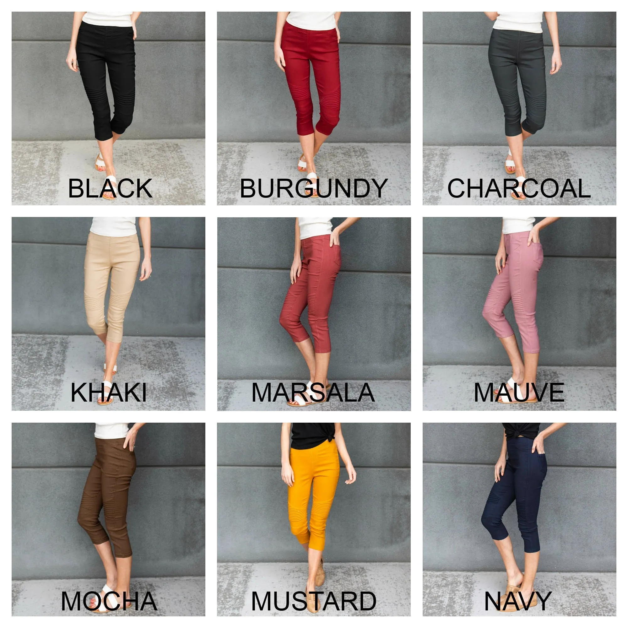 Moto Capri Jeggings | 4 Sizes