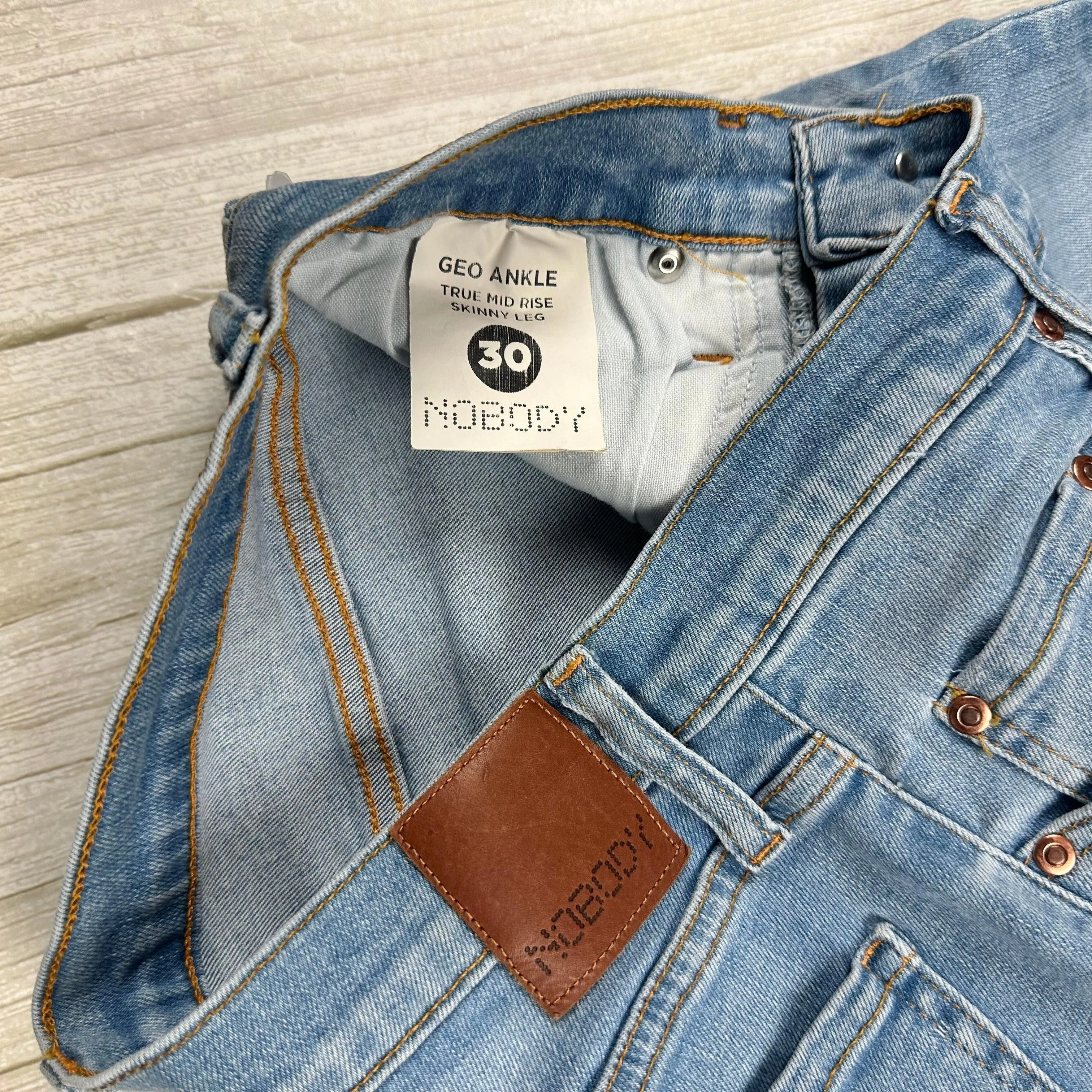 NOBODY 'Geo Ankle' Mid Rise Skinny Leg Jeans- Size 30