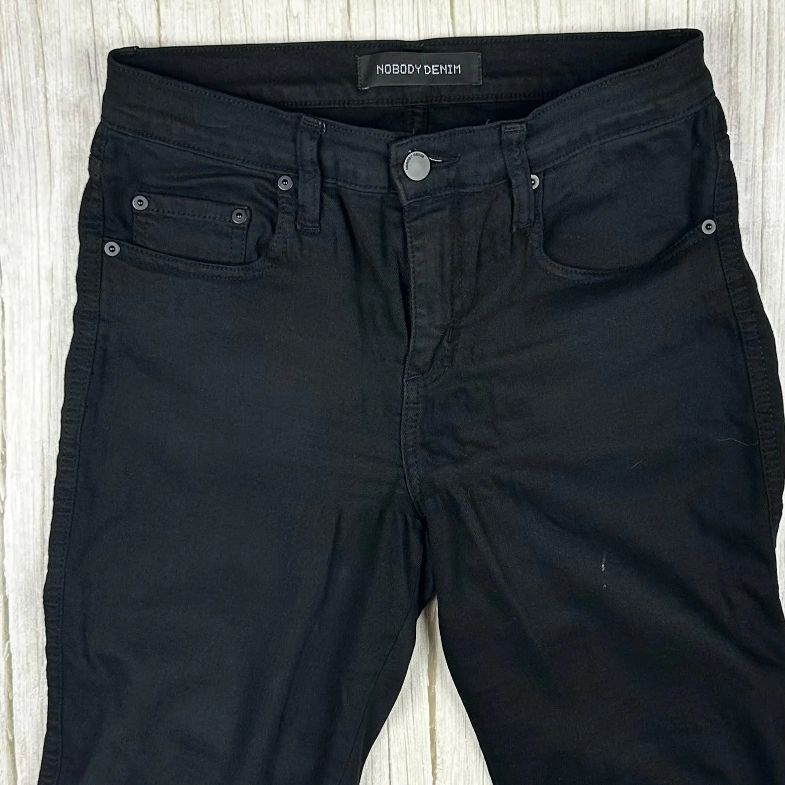 NOBODY 'Geo Skinny Ankle' Mid Rise Black Jeans- Size 28
