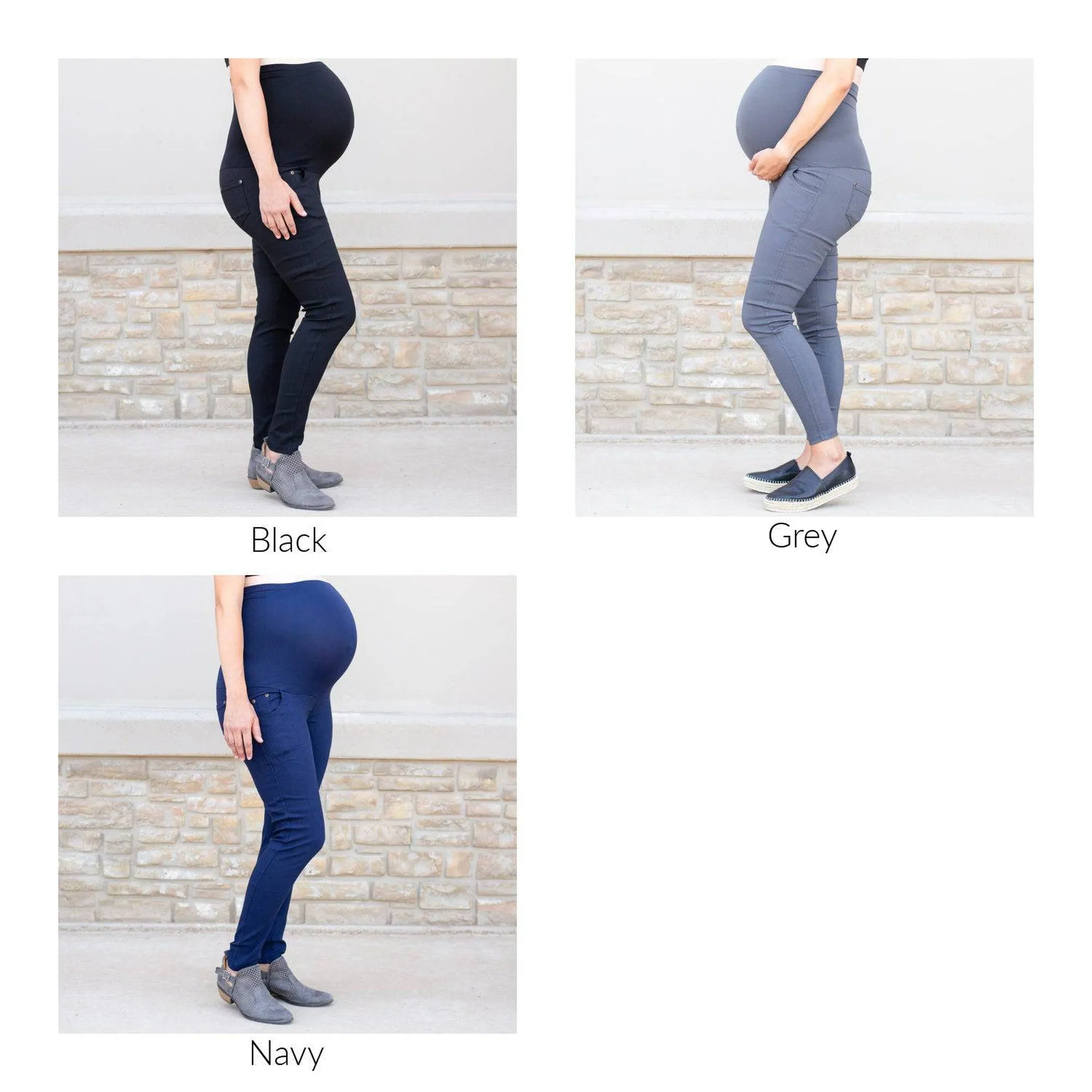 Truly Contagious Premium Stretch Soft High Waisted Jegging for Women- Denim Leggings - Cotton Stretch Blend - Long Maternity (Truly Contagious - New Mix)