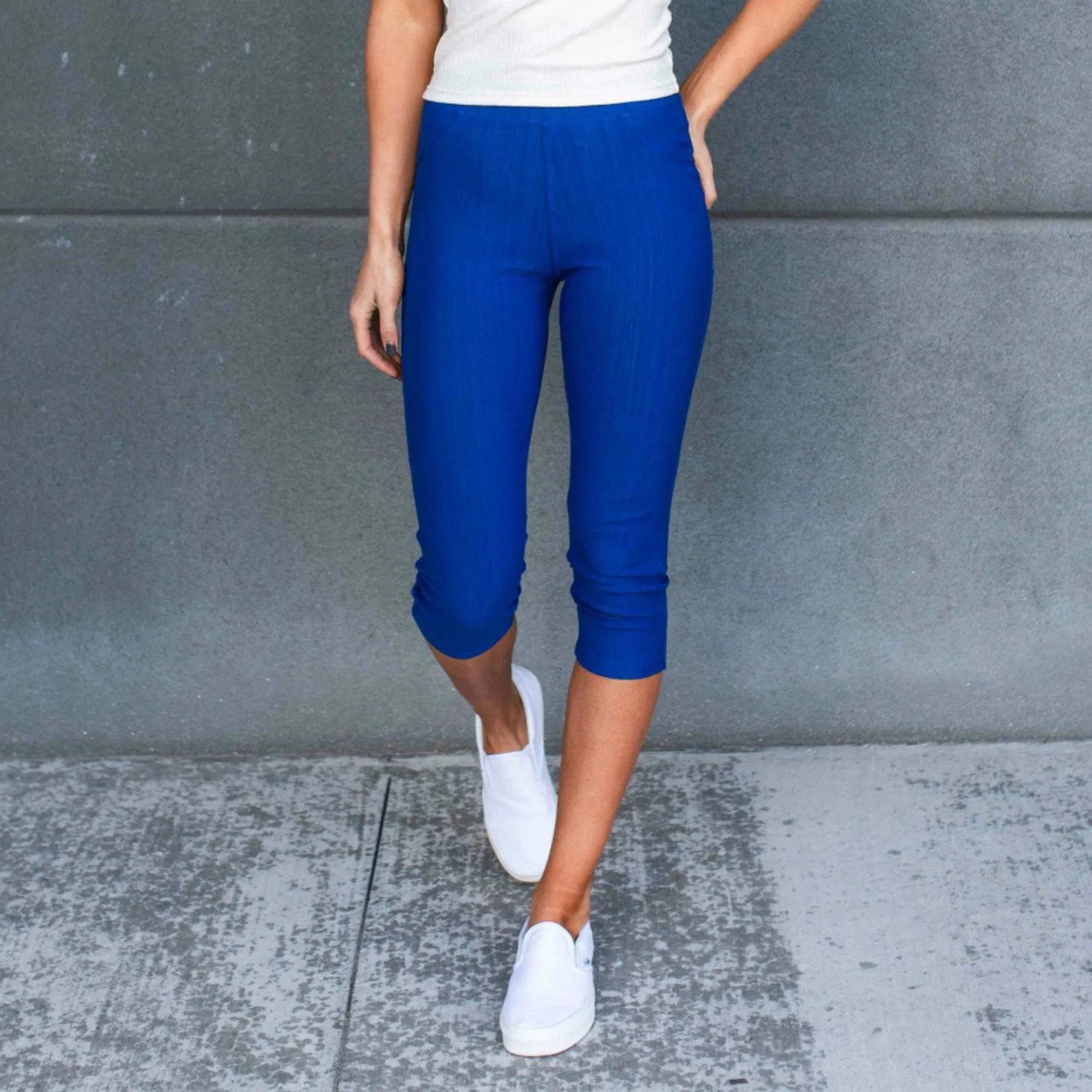 Truly Contagious Premium Stretch Soft High Waisted Jeggings for Women- Denim Leggings - Cotton Stretch Blend - Capri (Truly Contagious - New Mix)